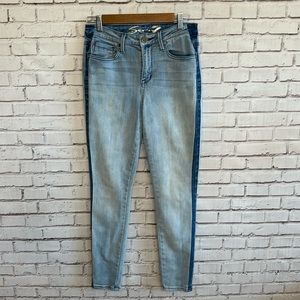 Seven7 Midrise Skinny Side Stripe Jeans | Sz 4